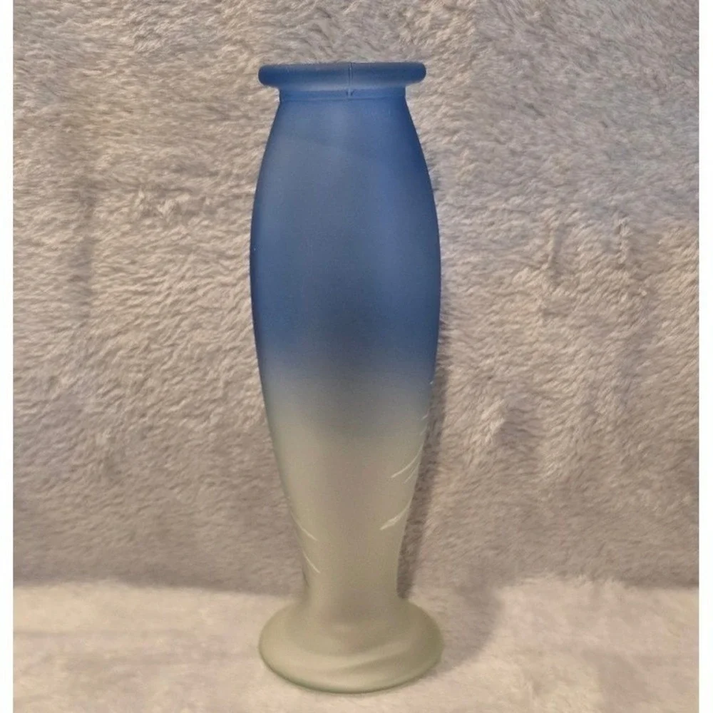 Schott Zwiesel‎ Art Glass Ambiente Satin Blue Glass Vase 7.5